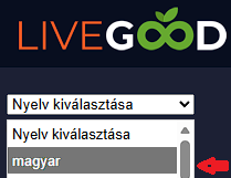 LiveGood - nyelv váltása magyarra